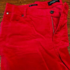 Talbots Women's Red Velvet Straight-Leg Pants